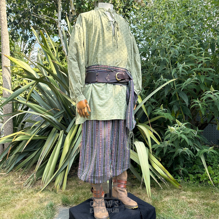 LARP Edles Hemd - Strukturierte weiße Baumwolle passend für Renaissance Faire, Piraten Cosplay