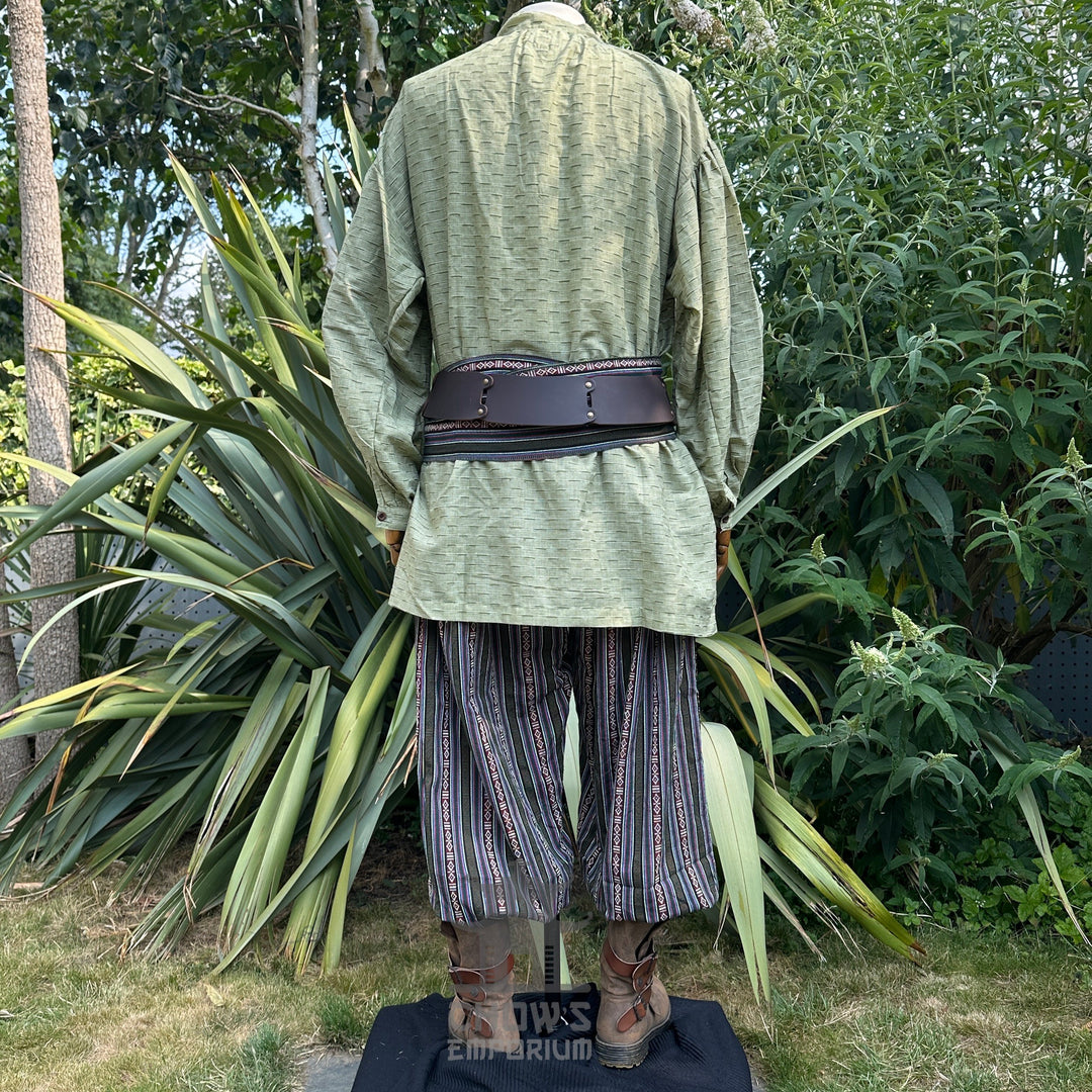 LARP Edles Hemd - Strukturierte weiße Baumwolle passend für Renaissance Faire, Piraten Cosplay