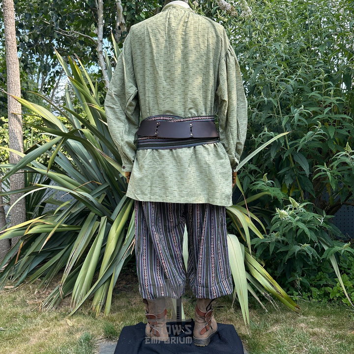 LARP Edles Hemd - Strukturierte weiße Baumwolle passend für Renaissance Faire, Piraten Cosplay