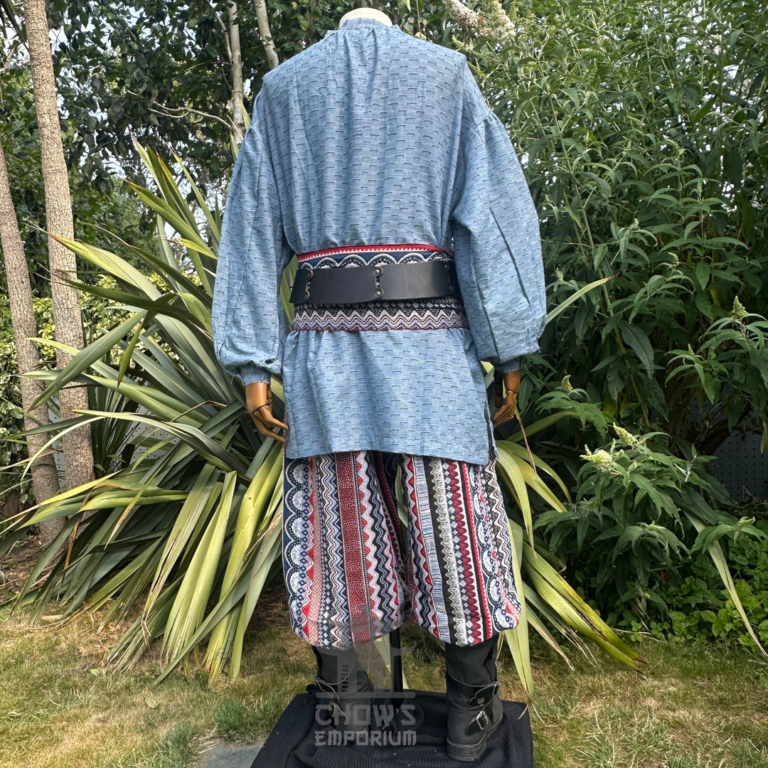 LARP Edles Hemd - Strukturierte weiße Baumwolle passend für Renaissance Faire, Piraten Cosplay