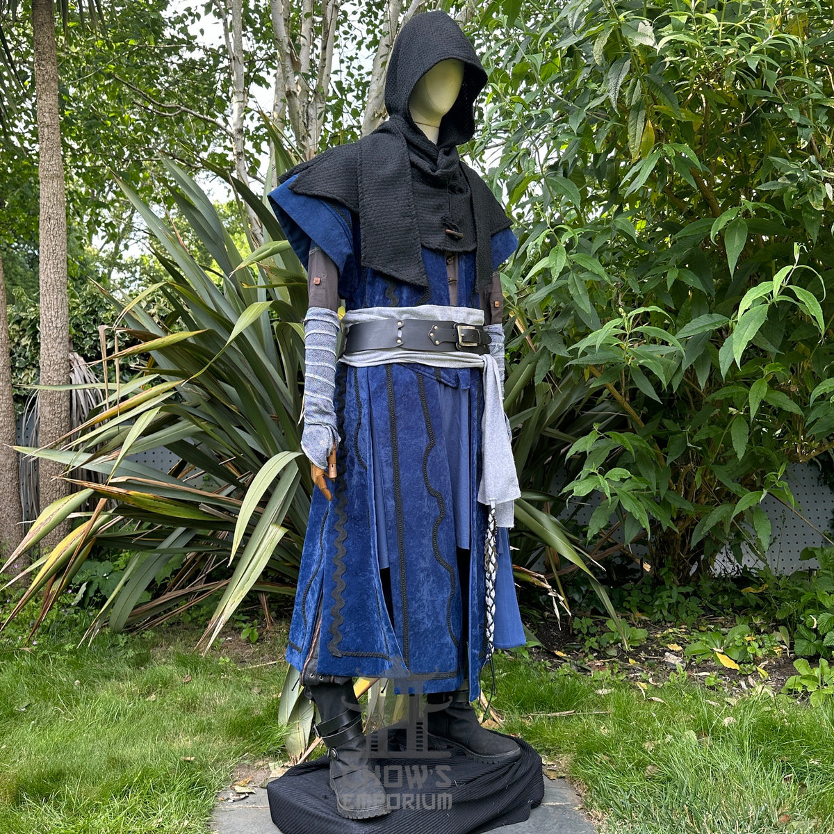 Storm Wizard LARP Set - 4+ Pieces (Waistcoat, Hood, Arm Wraps & Sash)