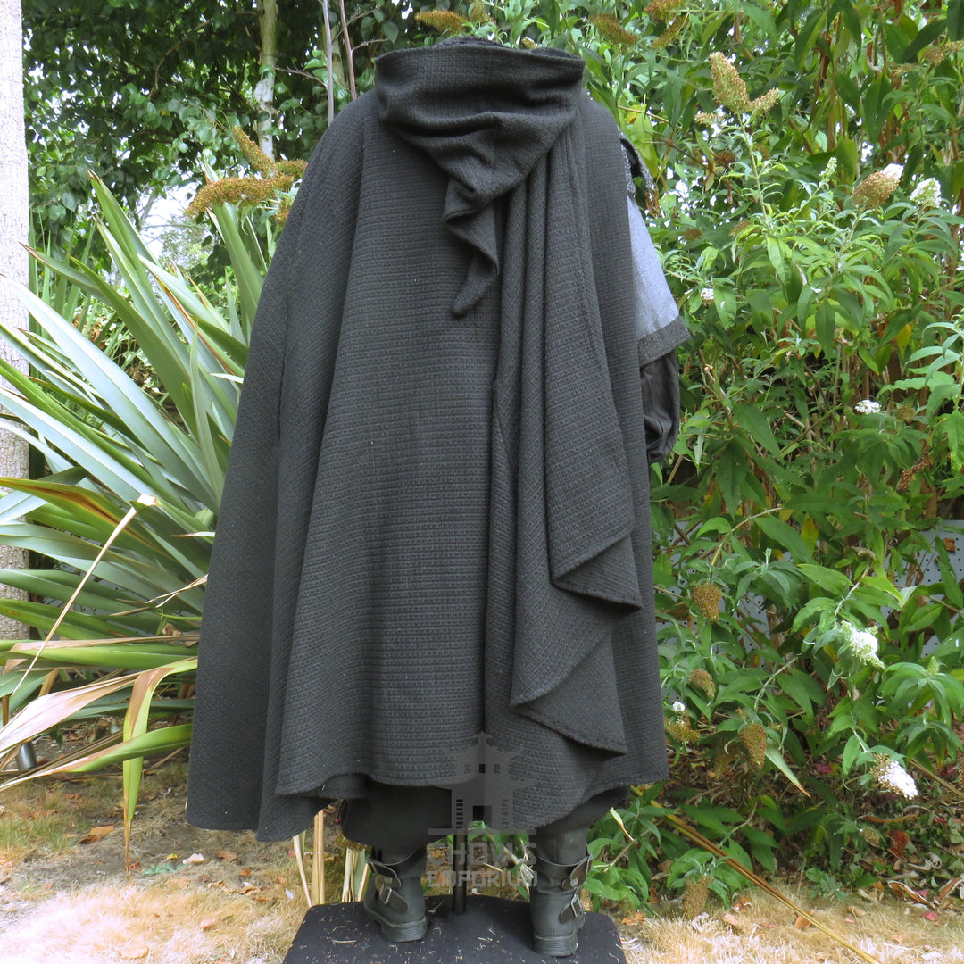 Ashen Rogue LARP Outfit, 5+ Pieces (Waistcoat, Tunic, Hood, Sash, Necklace)
