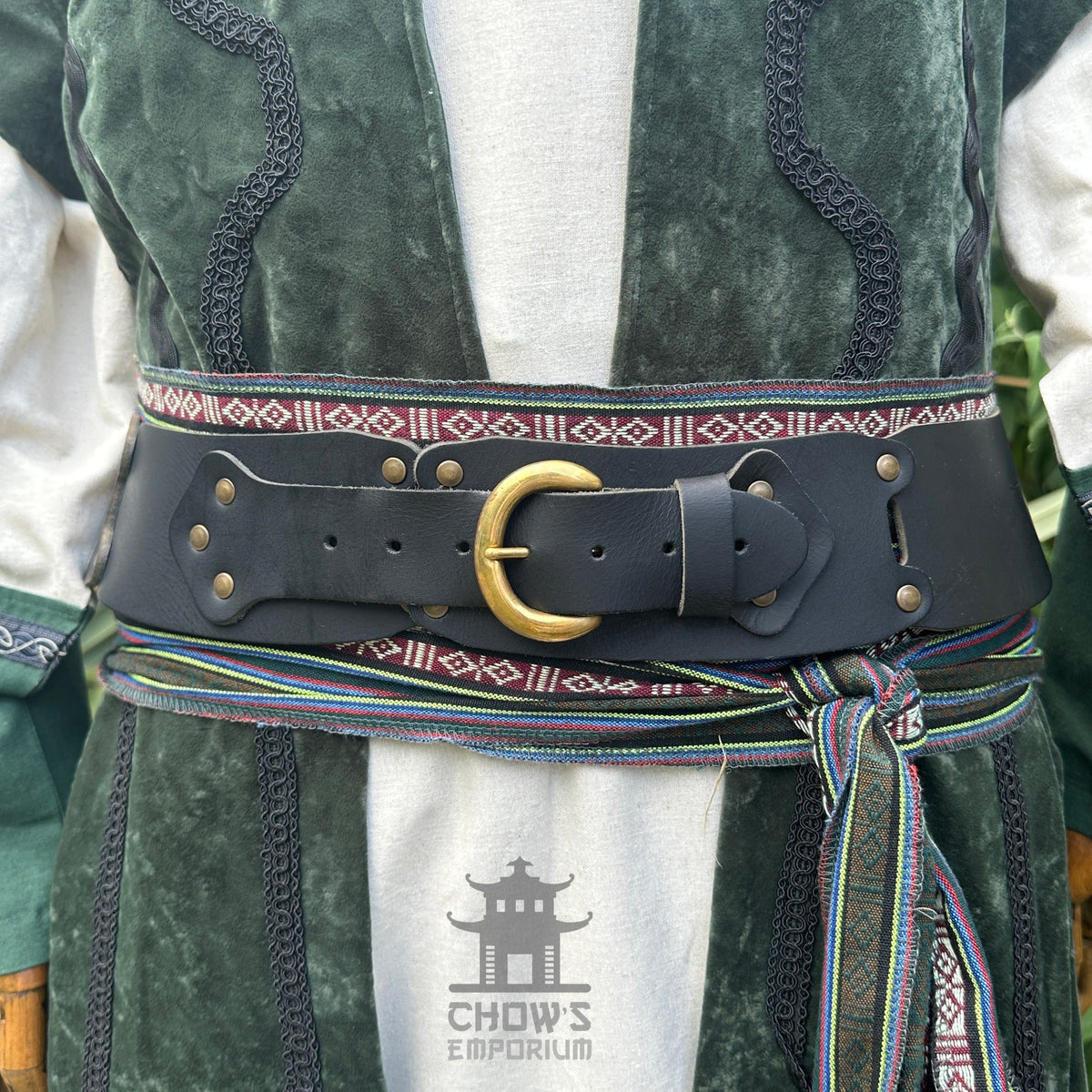Forest Warden LARP Outfit - 4+ Pieces (Waistcoat, Tunic, Hood, & Sash)