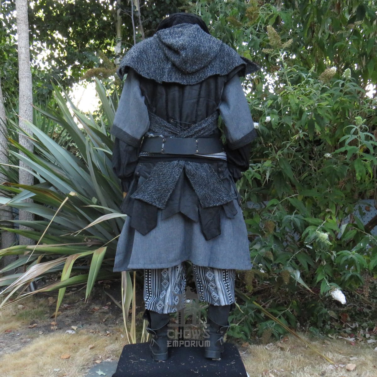 Nightstalker LARP Outfit, 5+ Pieces (Waistcoat, Tunic, Hood, Sash, Necklace)