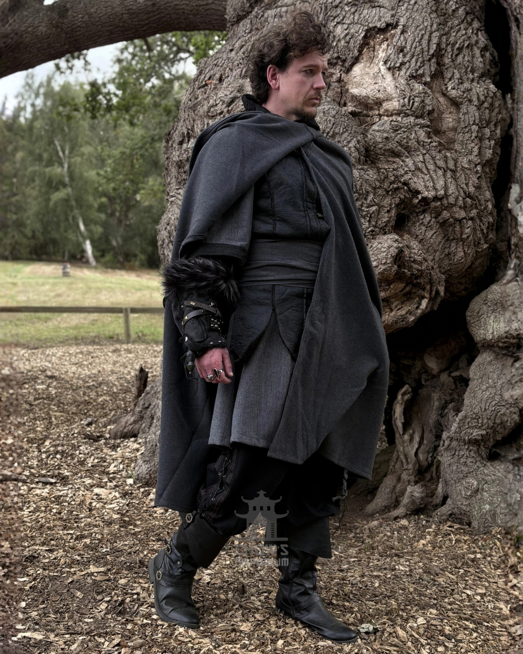 Grey Wool Hooded Cloak and Robe