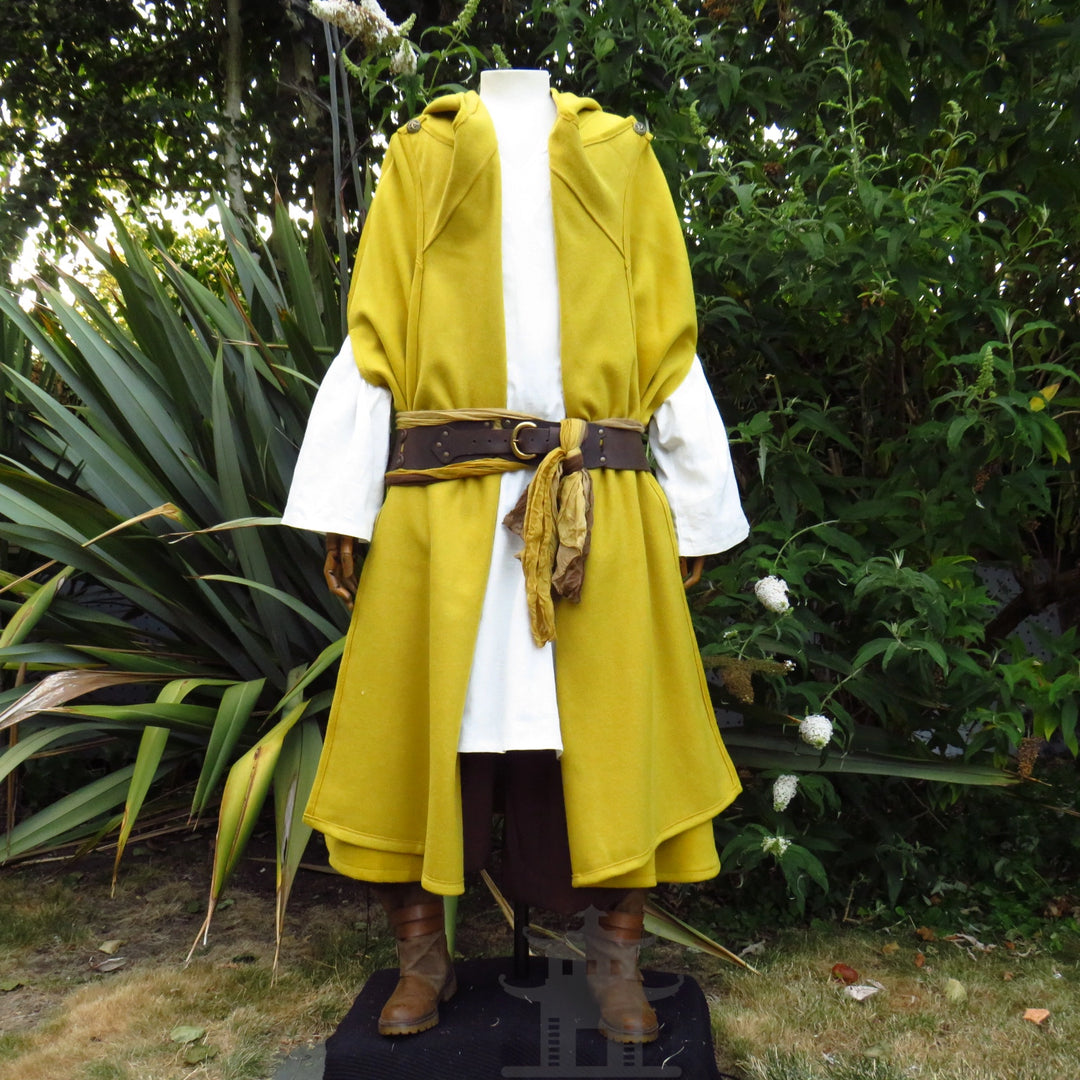 Full styled costume, worn open with belt