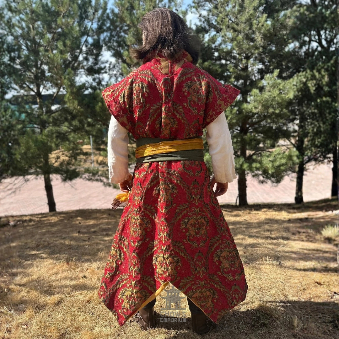 Regal Waistcoat in Red &amp; Gold