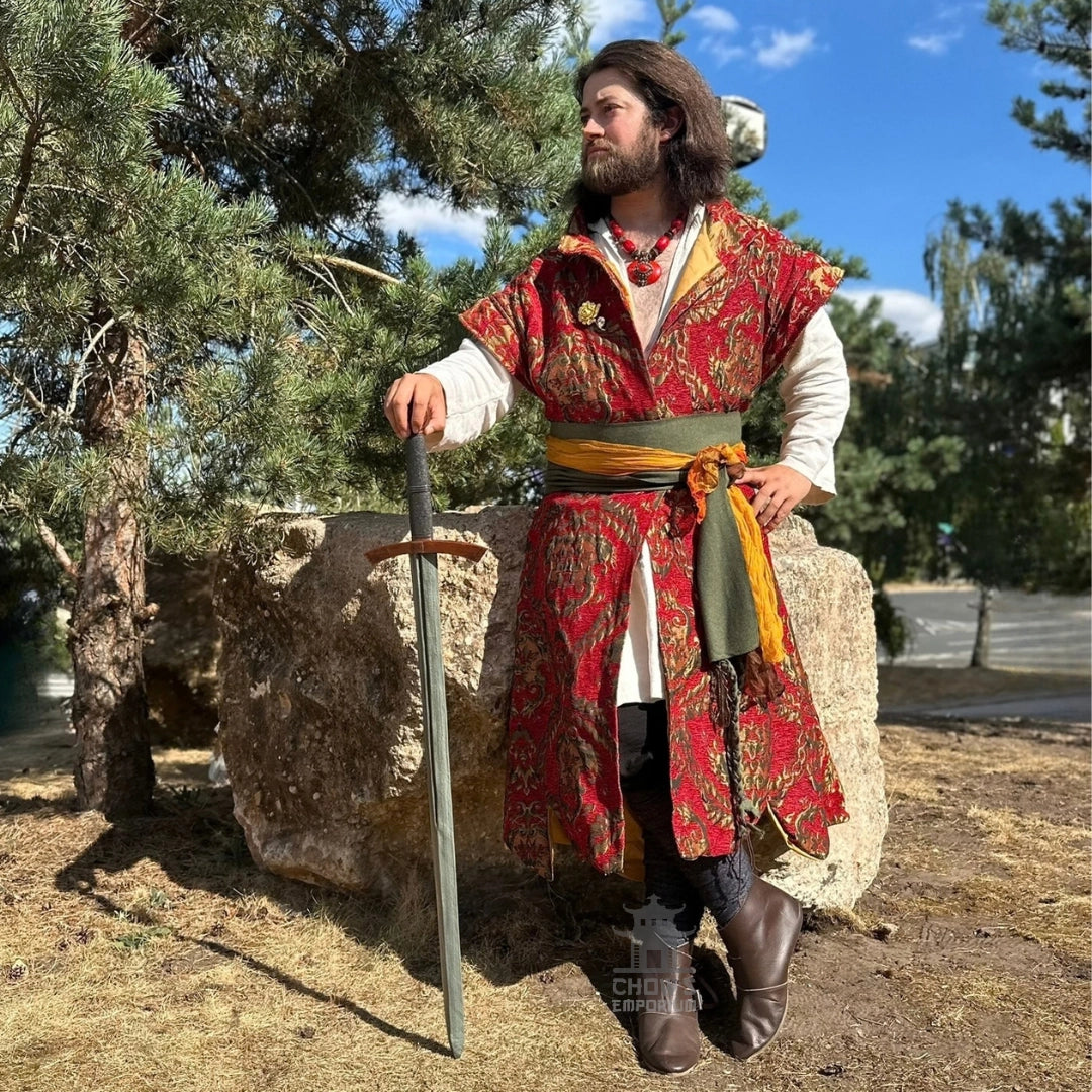 Regal Waistcoat in Red &amp; Gold