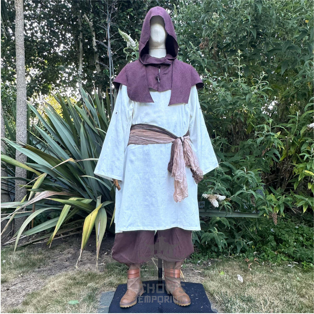 Brown Lightweight Scarf Hood
