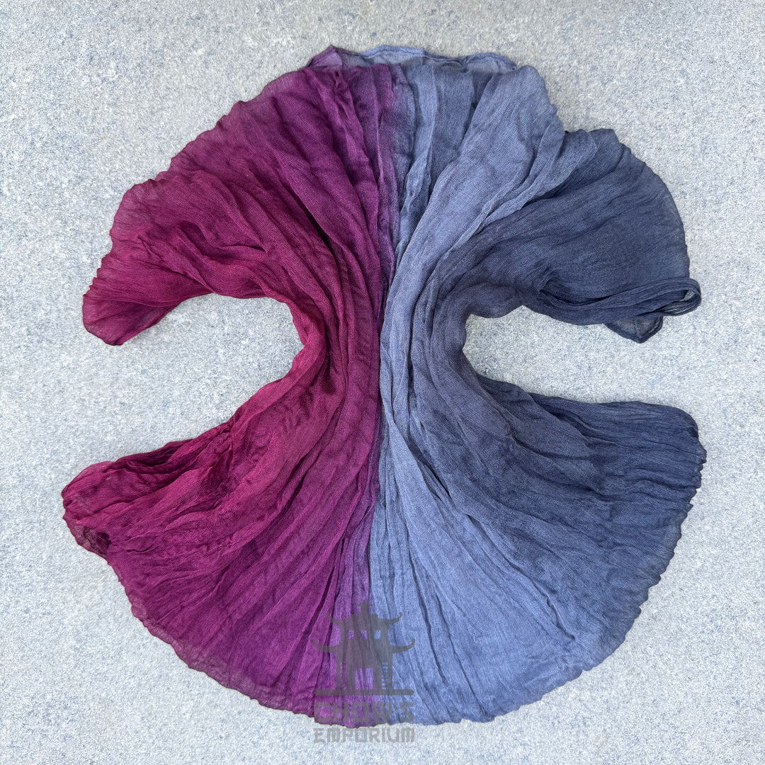 Wine pirate sash in viscose, slate blue and wine red colourway