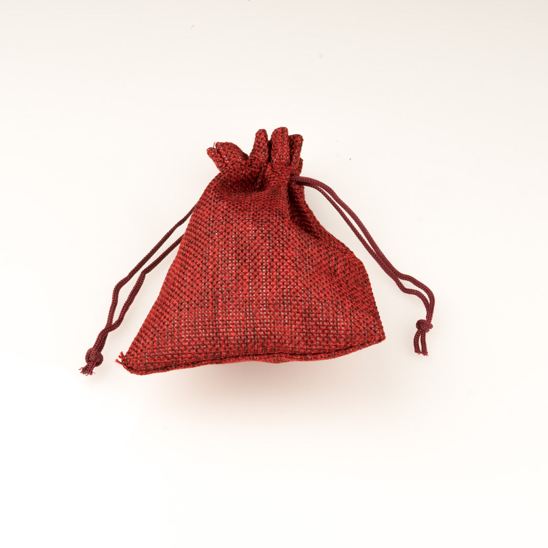 Coin Pouch (Red) for LARP, front view for LARP.
