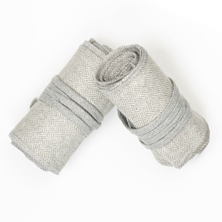 Medieval Leg Wraps - Red Herringbone Wool Mixture Puttees - Gift Ideas - Chows Emporium Ltd