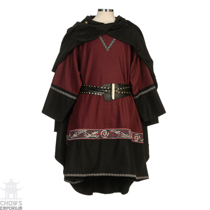 4 Way LARP Cloak - Black - Versatile Cloak and Robe with Hood - Chows Emporium Ltd