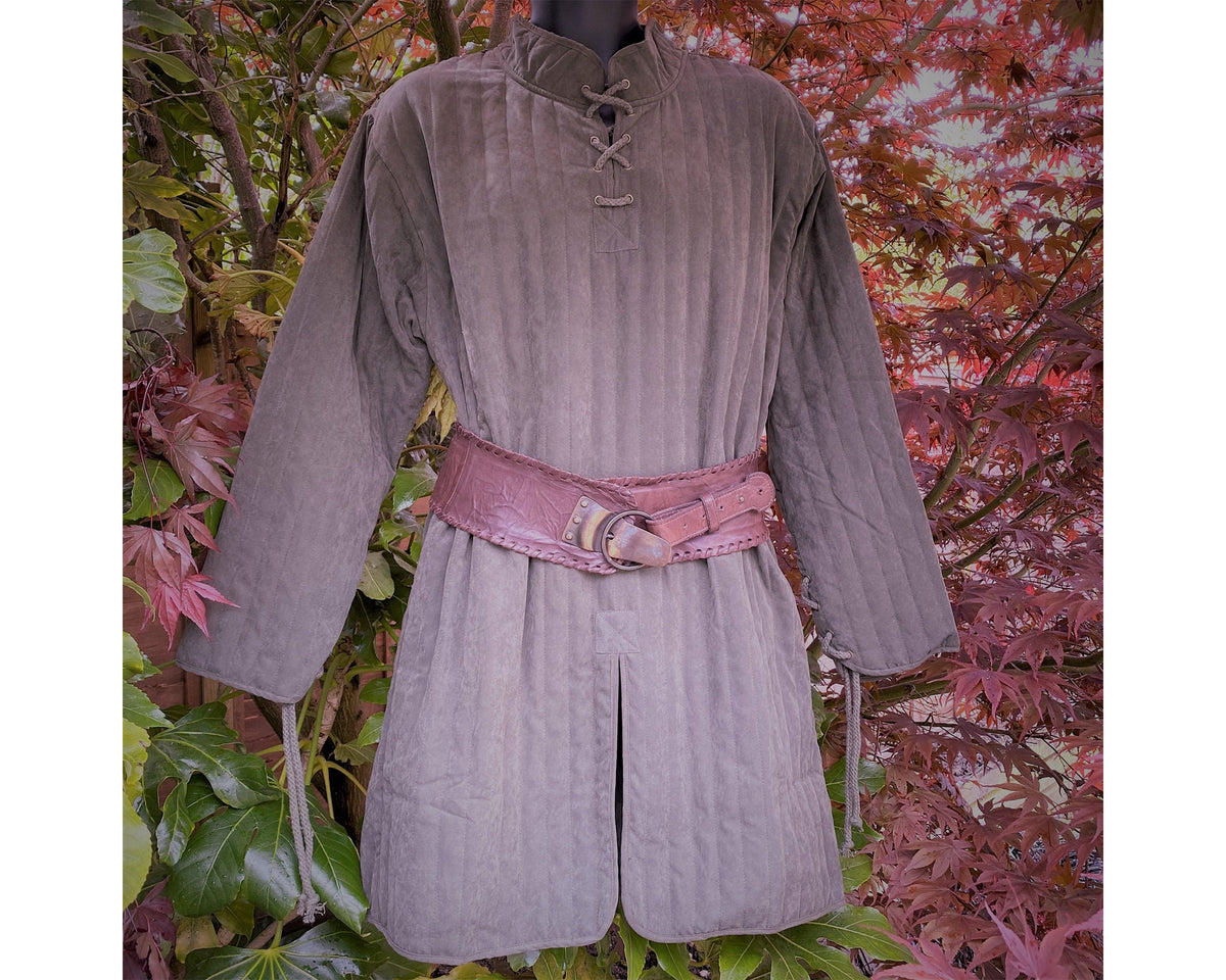 brown cotton gambeson for LARP.