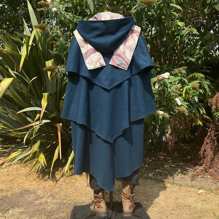 Arcane Spellcaster LARP Outfit - 3 pieces; Three Layer Cloak, Shirt, Belt - Chows Emporium Ltd
