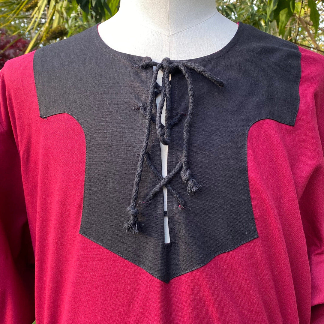 LARP Basic Outfit - 3 Pieces: Red & Black Shirt, Hero Pants and Sash - Chows Emporium Ltd