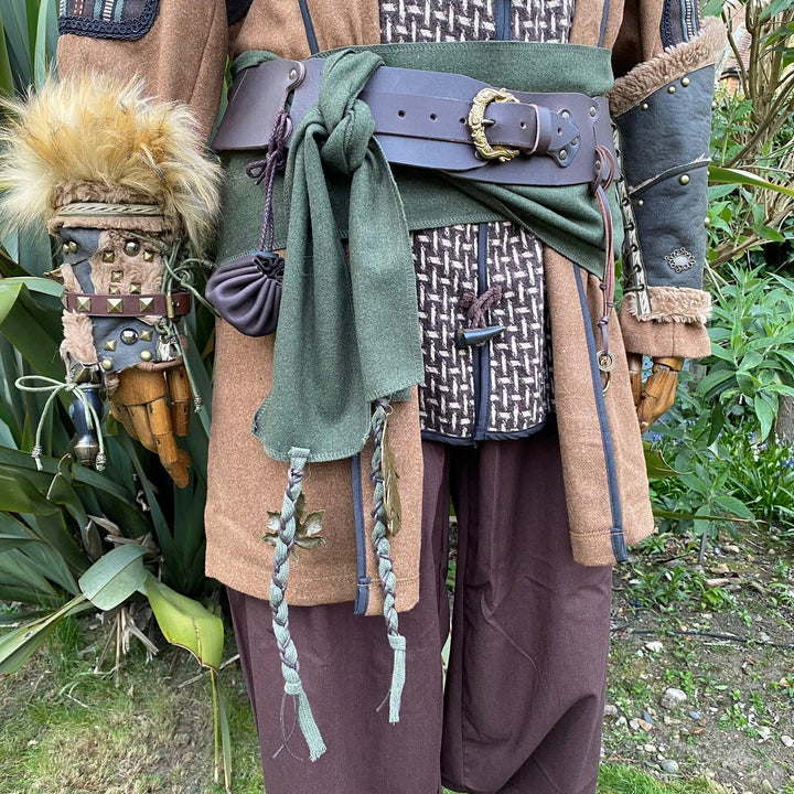 The Magnificent LARP Belt with Accessories - Brown Buffalo Leather - Gift Ideas - Chows Emporium Ltd